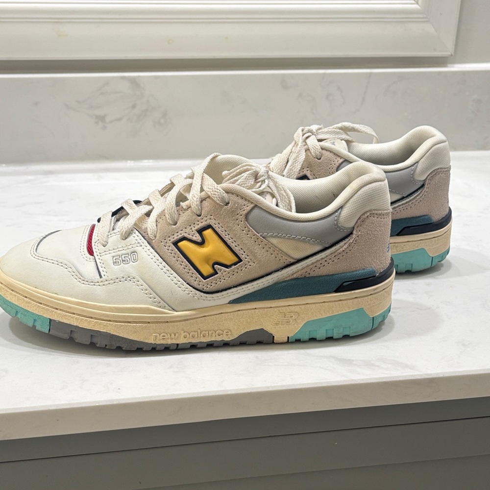 New Balance 550 with Yellow and Cream Highlights